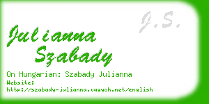 julianna szabady business card
